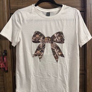 Set of two Shein Camo Bow Tops